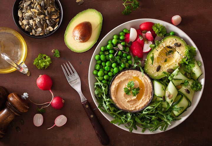Hummus and Avocado Dish Served in Independent Living Facility Hummus and Avocado Dish Served in Independent Living Facility