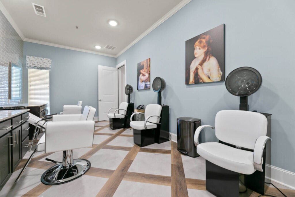 Hair Salon Room for Seniors in Memory Care Facility in Burleson TX