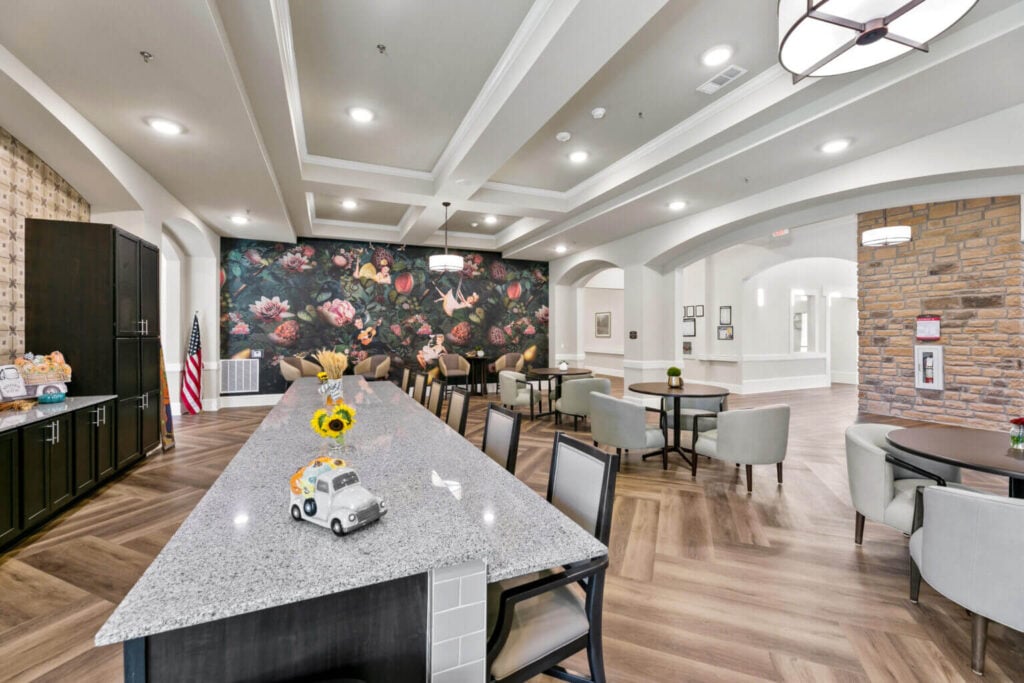 Open Space Dining Area for Seniors in Independent Living Facility