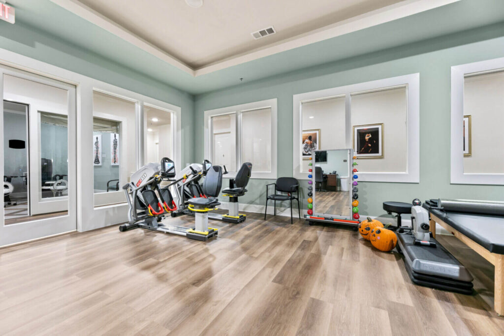 Fitness Center Area For Seniors in Independent Living Facility
